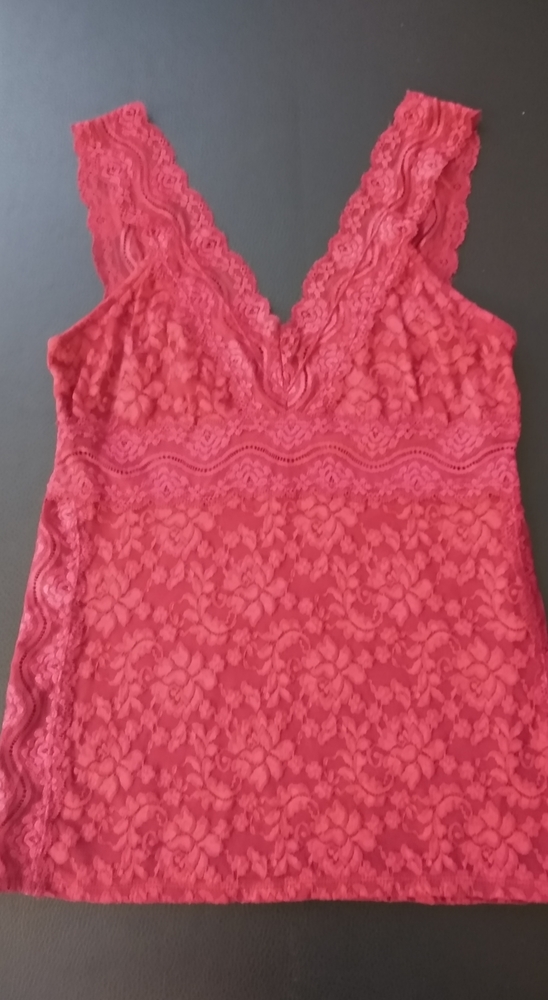 Victoria's Secret red lace tank top